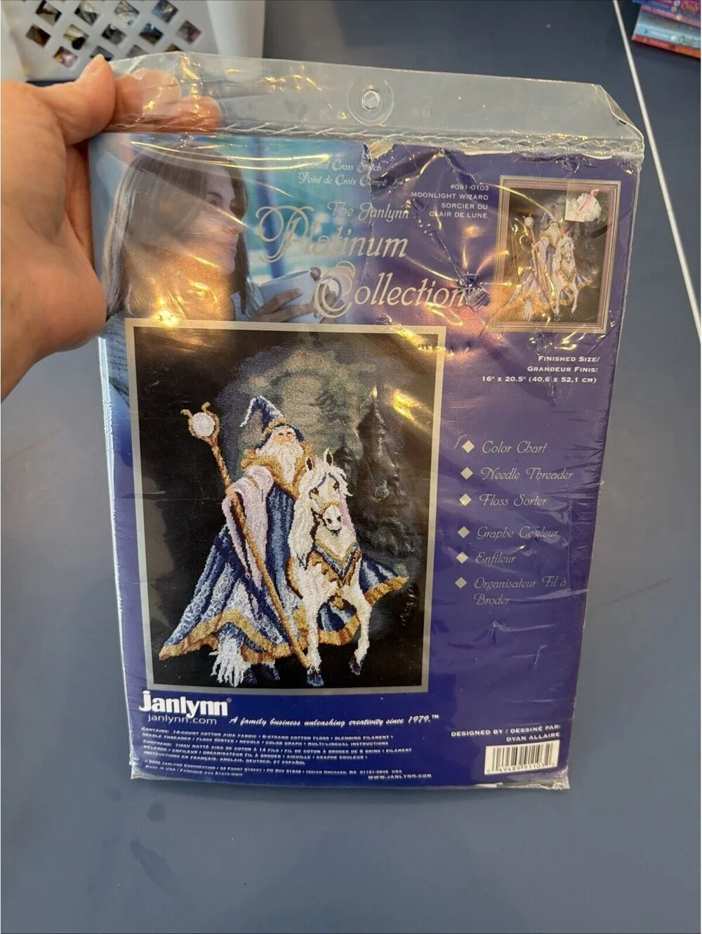 Janlynn Counted Cross Stitch Platinum Collection 2002 Moonlight Wizard New RARE